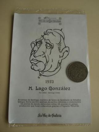 M. Lago Gonzlez / Xon Vicente Viqueira. Medalla conmemorativa 40 aniversario Da das Letras Galegas. Coleccin Medallas Galicia ao p da letra - Ver os detalles do produto