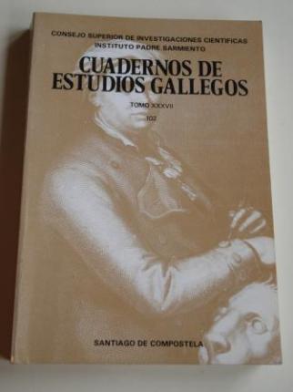 Cuadernos de Estudios Gallegos. Tomo XXXVII. Nmero 102 - 1987. (Arqueologa y Prehistoria - Historia - Historia del Arte - Etnografa - Lengua y Literatura) - Ver los detalles del producto