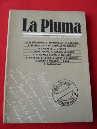 LA PLUMA. Revista Cultural. 2 poca. 1981. N 7: Homenaje a Jorge Guilln - Ver los detalles del producto