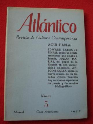 ATLNTICO. Revista de Cultura Contempornea. Nmero 5, Abril-1957. Casa Americana - Madrid - Ver los detalles del producto