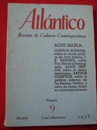 ATLNTICO. Revista de Cultura Contempornea. Nmero 9, Marzo-1959. Casa Americana - Madrid - Ver los detalles del producto
