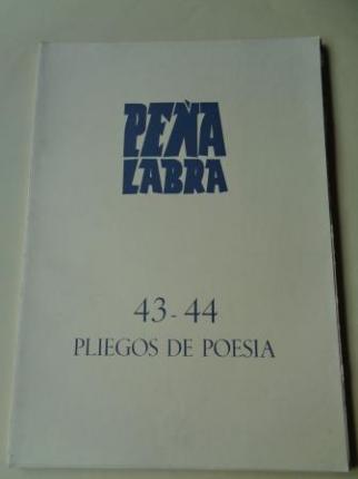 PEA LABRA. Pliegos de poesa, nmeros 43-44. Primavera-Verano 1982. Carpeta con 5 cuadernos en pliegos - Ver os detalles do produto