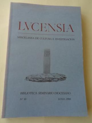 LUCENSIA. Miscelnea de cultura e investigacin. Biblioteca Seminario Diocesano. N 10 - Lugo, 1995 - Ver los detalles del producto