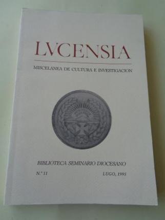 LUCENSIA. Miscelnea de cultura e investigacin. Biblioteca Seminario Diocesano. N 11 - Lugo, 1995 - Ver los detalles del producto