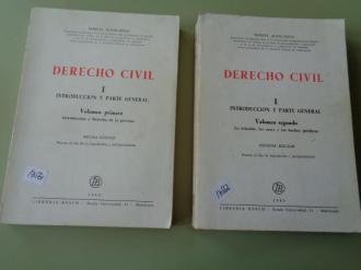 Derecho Civil I. Volumen primero: Introduccin y Derecho de la persona / Volumen segundo: La relacin, las cosas y los hechos jurdicos - Ver los detalles del producto