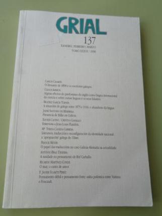 GRIAL. Revista galega de cultura. Nmero 137. Xaneiro, febreiro, marzo 1998. Tomo XXXVI - Ver os detalles do produto