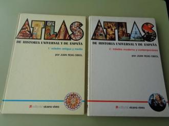 Atlas de Historia Universal y de Espaa. Tomo 1: Edades antigua y media / Tomo 2: Edades moderna y contempornea - Ver os detalles do produto