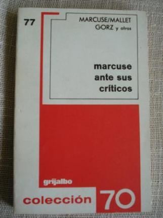 Marcuse ante sus crticos - Ver os detalles do produto